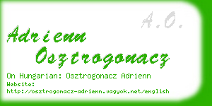 adrienn osztrogonacz business card